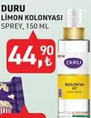 DURU LİMON KOLONYASI SPREY 150 ML